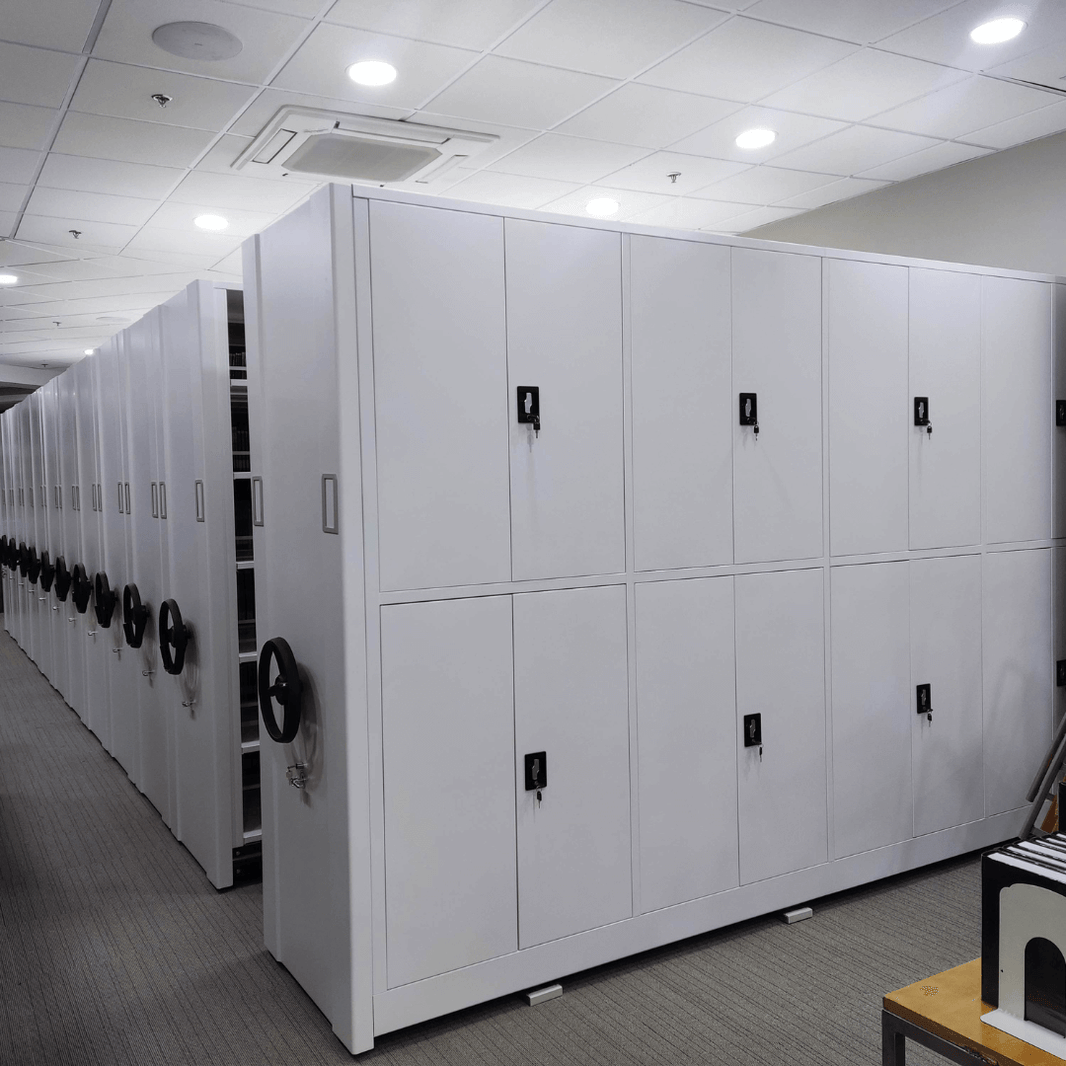 mobile file compactor installed in a library in the Philippines