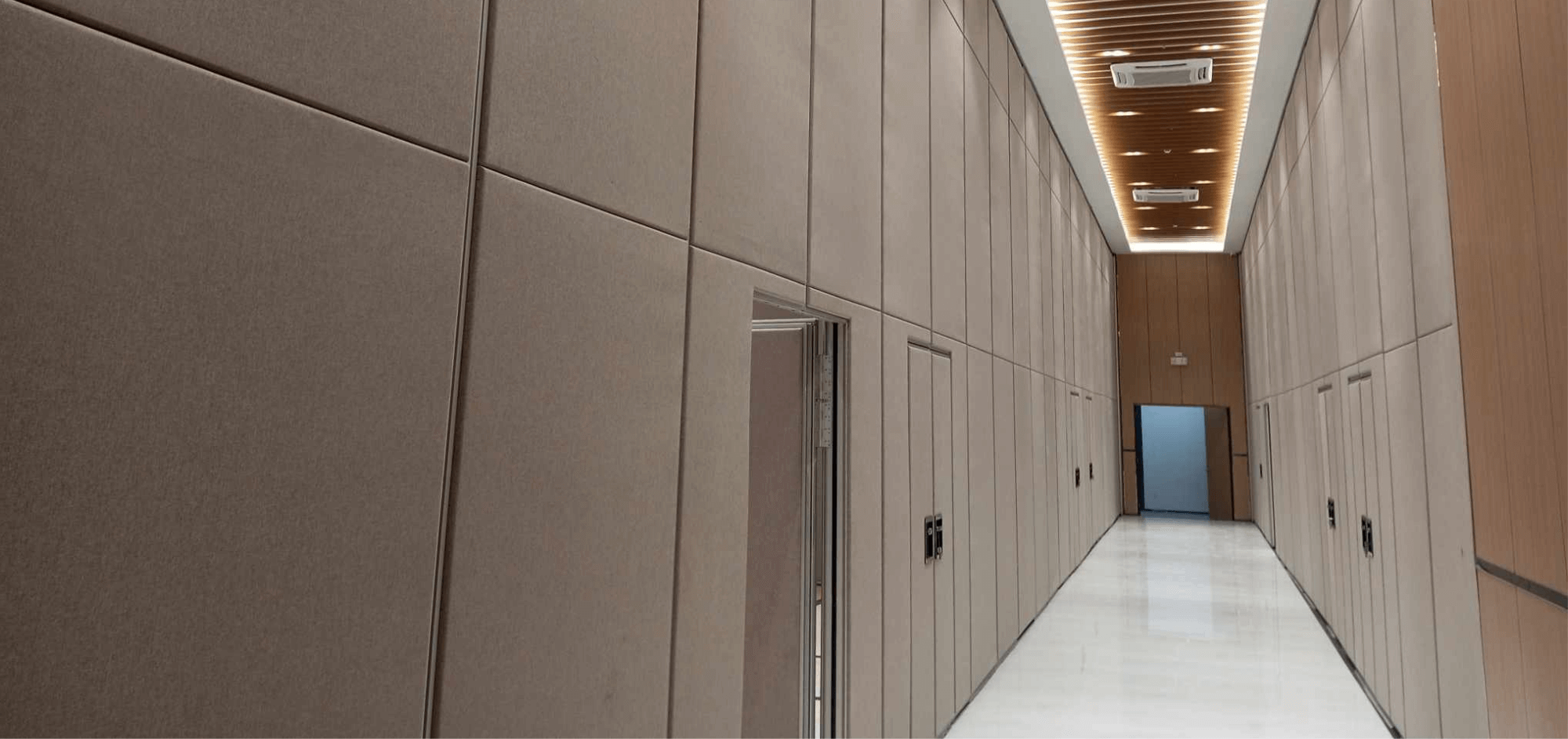 Operable wall used as a foldable partition wall to divide a large venue in the Philippines